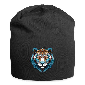 tête d’ours polaire ours polaire - Bonnet en jersey - noir - Devant