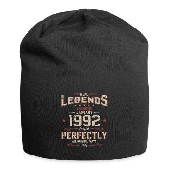 33rd birthday Legendary since January Vintage 1992 - Jersey Beanie - black - Front