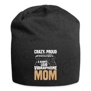 Maman vibraphone folle, fière et toujours bruyante - Bonnet en jersey - noir - Devant