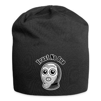 Krimineller mit großen Augen - Trust No One Design - Jersey-Beanie - Schwarz - Vorne