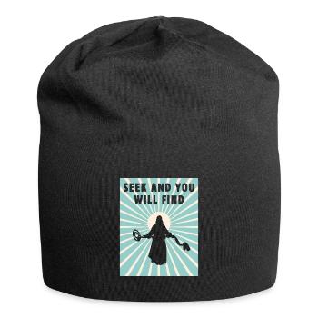 Seek And You Will Find.Metal Detector - Jersey Beanie - black - Front