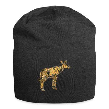 Okapi Geometric - Jersey Beanie - charcoal grey - Front
