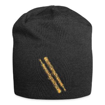 Oboe Geometric - Jersey Beanie - charcoal grey - Front