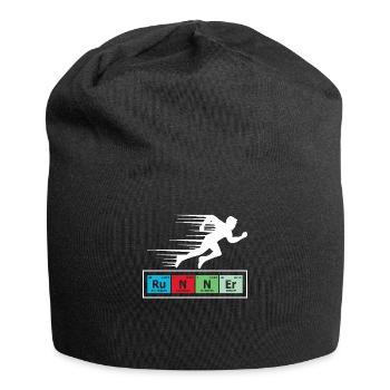 Runner Periodic Table Chart - Jersey Beanie - black - Front