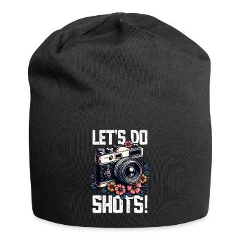 Let’s Do Shots Fotograf Kamera Spruch für - Jersey-Beanie - Schwarz - Vorne