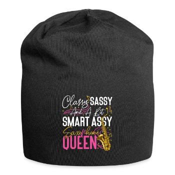 Saxophone Classy Sassy And A Bit - Jersey Beanie - black - Front