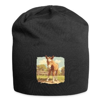 Chevaux Cheval - Bonnet en jersey - noir - Devant