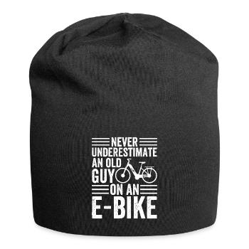 Drôle de dicton pour les vieux cyclistes électriques - Bonnet en jersey - noir - Devant