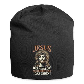Service d’adoration des croyants catholiques chrétiens de Jésus - Bonnet en jersey - noir - Devant