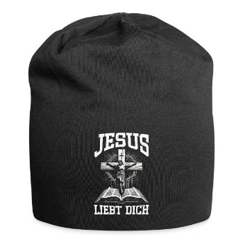 Service d’adoration des croyants catholiques chrétiens de Jésus - Bonnet en jersey - noir - Devant