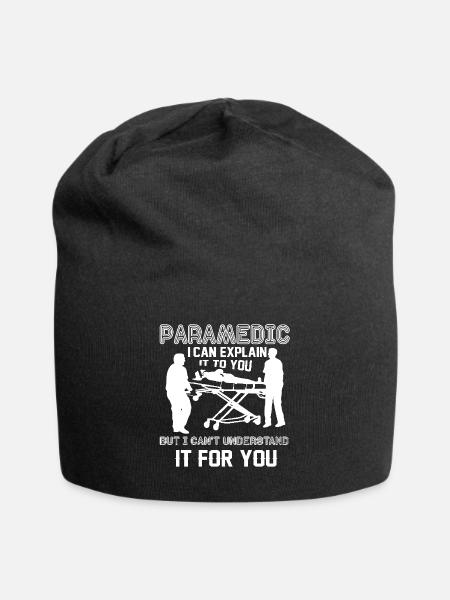 Paramedic Funny Paramedic - Jersey Beanie - black