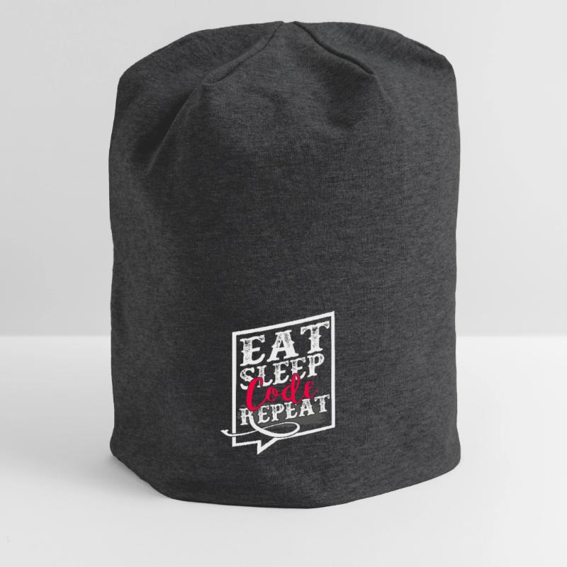 Programmer Eat Sleep Code Repeat Jersey Beanie