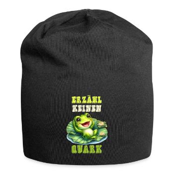 Froschkostüm ERZÄHL KEINEN QUARK Lustiges - Jersey-Beanie - Schwarz - Vorne