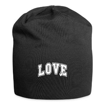 Love lettering with heart motif - Jersey Beanie - black - Front