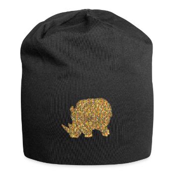 Rhinoceros Geometric - Jersey Beanie - black - Front