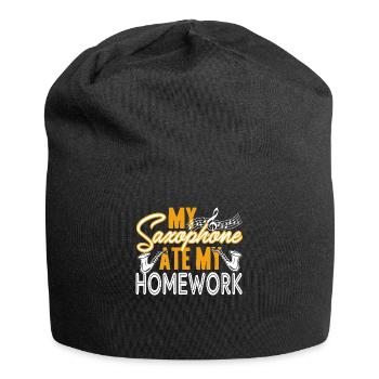 Saxophone Ate My Homework - Jersey Beanie - black - Front