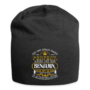 Funny BENJAMIN for Name Day with Name Name - Jersey Beanie - black - Front