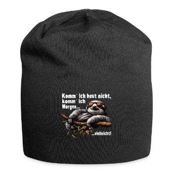 Paresseux Collègue de travail de bureau Drôle - Bonnet en jersey - noir - Devant