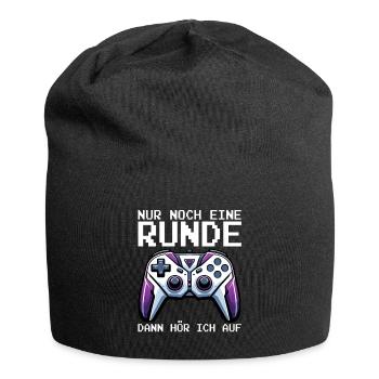 Nur Noch Eine Runde Dann Hör Ich Auf Konsolen - Jersey-Beanie - Schwarz - Vorne