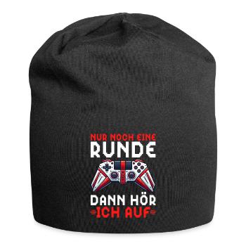 Nur Noch Eine Runde Dann Hör Ich Auf Konsolen - Jersey-Beanie - Schwarz - Vorne