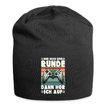 Nur Noch Eine Runde Dann Hör Ich Auf Konsolen - Jersey-Beanie - Schwarz - Vorne