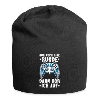 Nur Noch Eine Runde Dann Hör Ich Auf Konsolen - Jersey-Beanie - Schwarz - Vorne