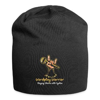 Poésie Slam Jeu de mots Guerrier Slam Poésie - Bonnet en jersey - noir - Devant