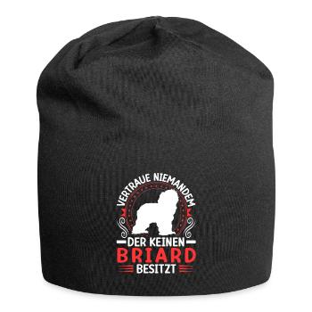 I own a Briard Berger de Brie - Jersey Beanie - black - Front