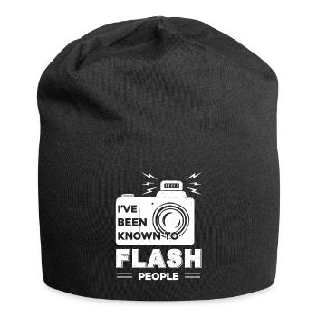 Photographer Known To Flash People - Jersey Beanie - black - Front