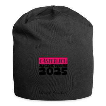 Jugendweihe 2025 Gästebuch Geschenk Mädchen Jungen - Jersey-Beanie - Schwarz - Vorne