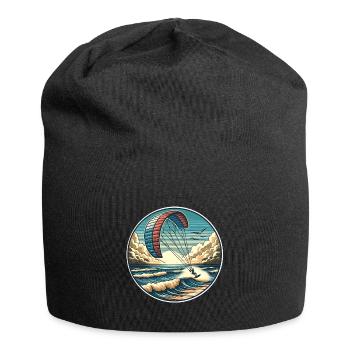 Kitesurfen Kitesurf Kitesurfer Kiteboard - Jersey-Beanie - Schwarz - Vorne
