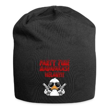 Entenkostüm PARTY TIME MADAFAKAS HELAU!! - Jersey-Beanie - Schwarz - Vorne