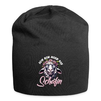 Kölle Alaaf Ich Bin Hier Die Schäfin Sheep Fun - Jersey-Beanie - Schwarz - Vorne