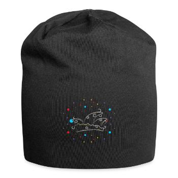 Carnival Fool's Cap Colorful Confetti Celebration - Jersey Beanie - black - Front