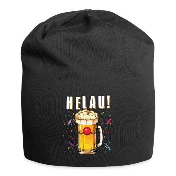 Helau Karneval Lustiges Bier Kostüm - Jersey-Beanie - Schwarz - Vorne