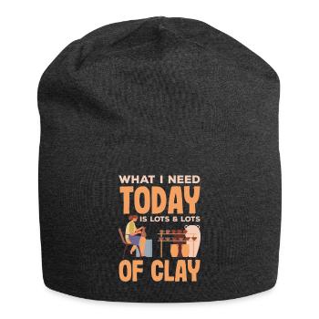 Lustiges Töpfer Töpfern Geschenk Geschenkidee - Jersey-Beanie - Anthrazit - Vorne