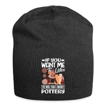 Lustiges Töpfer Töpfern Geschenk Geschenkidee - Jersey-Beanie - Anthrazit - Vorne