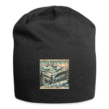 Aspen Ski Resort Ski Snowboard Hiver Vintage - Bonnet en jersey - noir - Devant