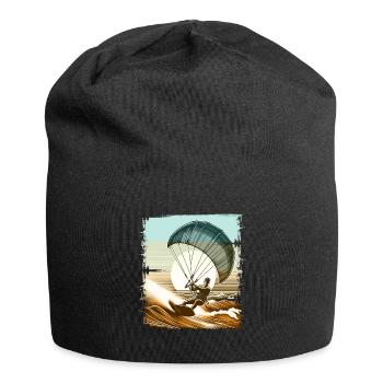 Kitesurfen Kitesurf Kitesurfer Kiteboard - Jersey-Beanie - Schwarz - Vorne