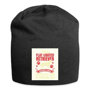 Flat Coated Retriever beschützt mich - Jersey-Beanie - Schwarz - Vorne