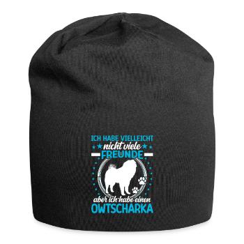 Ovcharka is my friend Ovcharka - Jersey Beanie - black - Front