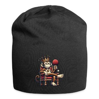 Funny Monkey King Table Tennis Ruler - Jersey Beanie - black - Front