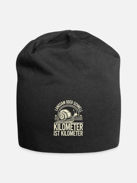 Schritt für Schritt: Egal ob langsam oder schnell - Jersey-Beanie - Schwarz