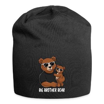 Grand frère ours - Bonnet en jersey - noir - Devant