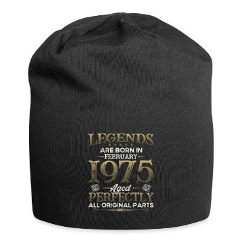 50th Birthday Original February 1975 Volume 75 - Jersey Beanie - black - Front