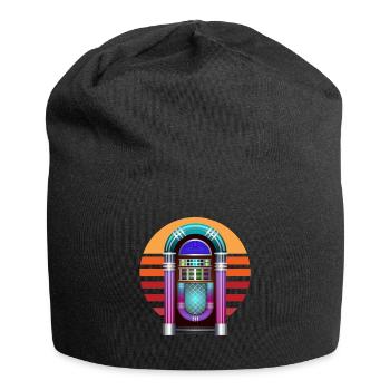 Jukebox audio vintage de machine à musique rétro - Bonnet en jersey - noir - Devant