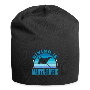 Diving Is Manta-Riffic Scuba Diver Manta Ray - Jersey-Beanie - Schwarz - Vorne