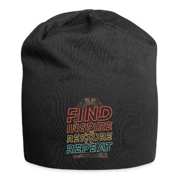 Find Inspire Restore Repeat Retro Jukebox - Jersey-Beanie - Schwarz - Vorne