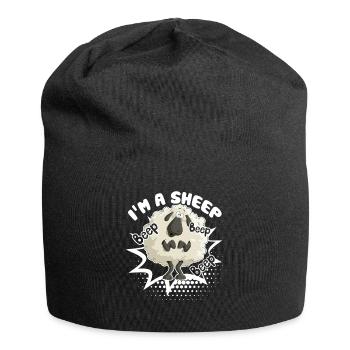 Sheep Beep Beep I am A Sheep - Jersey Beanie - black - Front