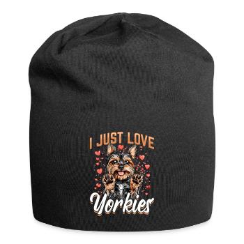Yorkshire Terrier Propriétaire d’un chien Yorkie - Bonnet en jersey - noir - Devant